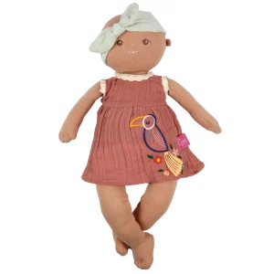 mainan boneka organik - ARIA – ORGANIC BABY SOFT DOLL TOY