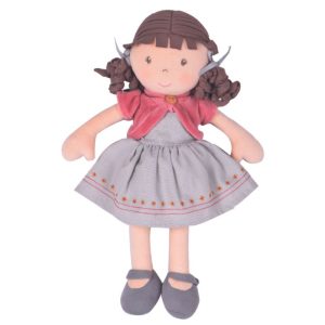 mainan boneka organik - Rose Organic Doll with Brown hair